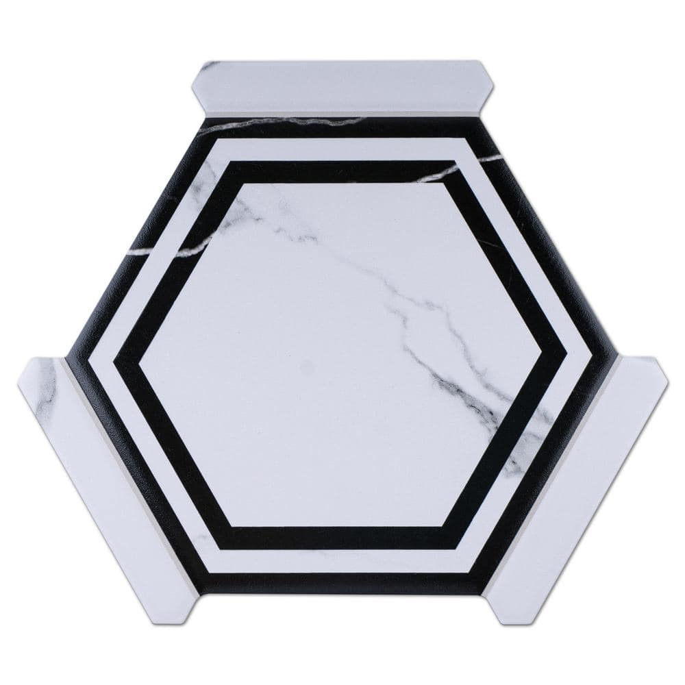 Day White Hexagon Matte Porcelain Wall & Floor Tile