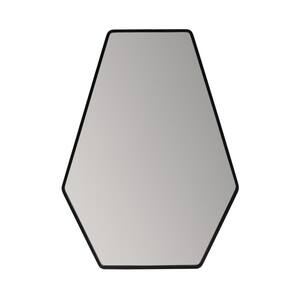 Lewis 22 in. W x 30 in. H Hexagon Framed Black Accent Mirror