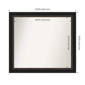 Trio Oil Rubbed Bronze 32.5 in. x 29.5 in. Custom Non-Beveled Recycled Polystyrene Framed Bathroom Vanity Wall Mirror