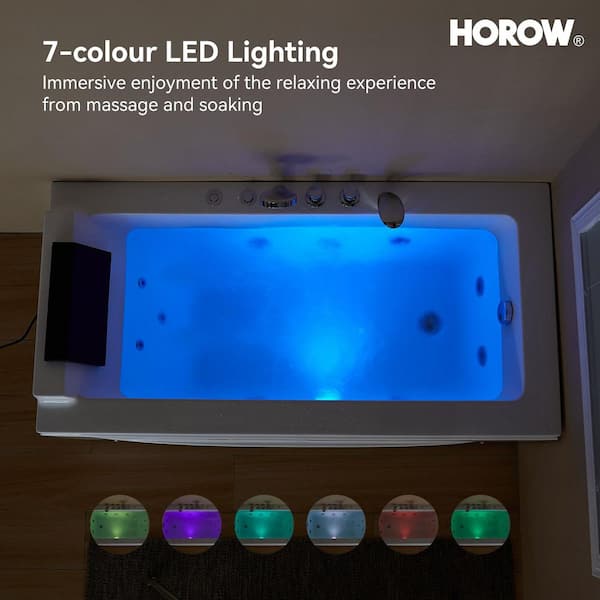 59 in. x 29.5 in. Whirlpool Bathtub with Right Drain in White