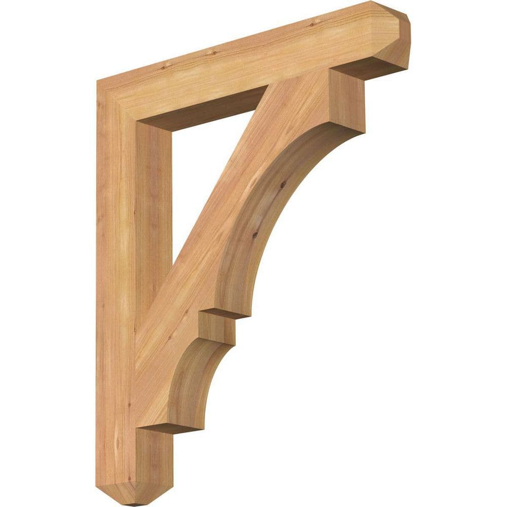 3.5 in. x 28 in. x 24 in. Western Red Cedar Balboa Craftsman Smooth Bracket price history on PriceWatchPro