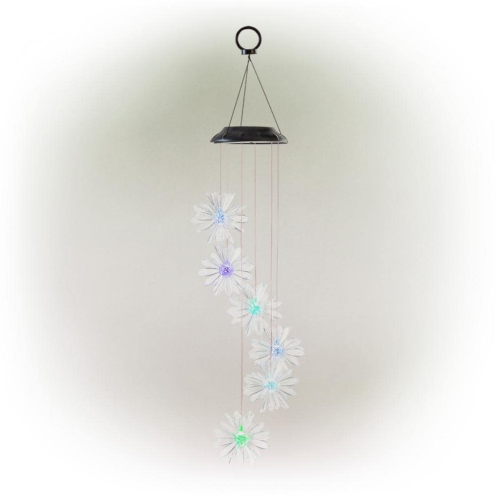 Solar Powered Color Changing LED Wind Chimes Home Garden Light Decor Lamp K3Y8