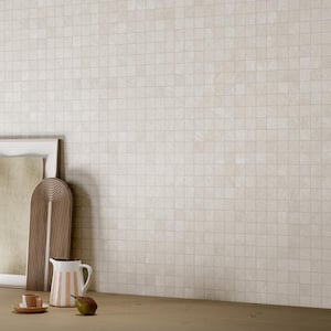 Monolith Linen White 11.81 in. x 11.81 in. Matte Porcelain Mosaic Floor and Wall Tile (0.96 Sq. Ft./Each)