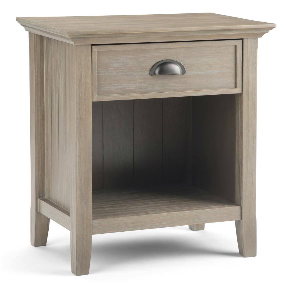 Simpli Home Acadian Solid Wood 24 in. Wide Transitional 1-Drawer ...