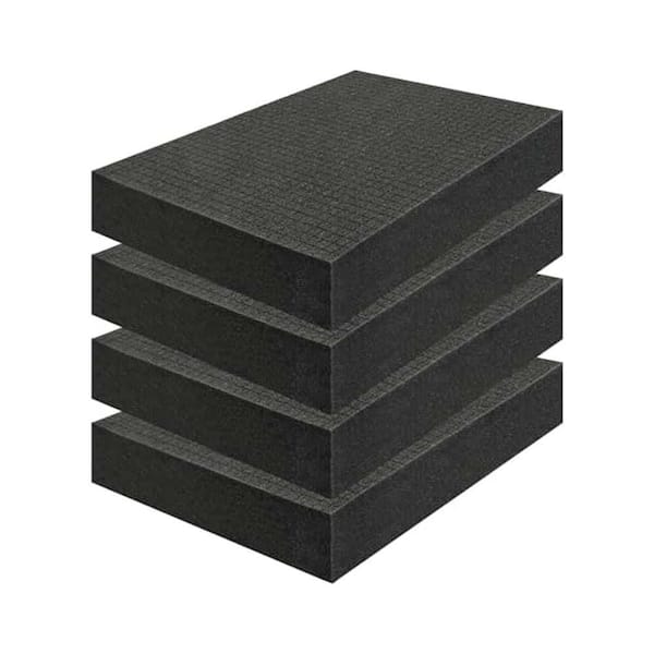 16 x 12 x 2 in. High-Density Closed Cell Pick and Pluck Foam Sheets for Gun Case 4 Pack