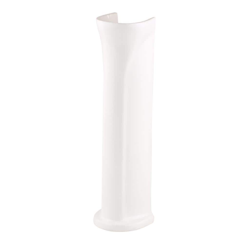 White Gloss Oblong Pedestal Sink Base