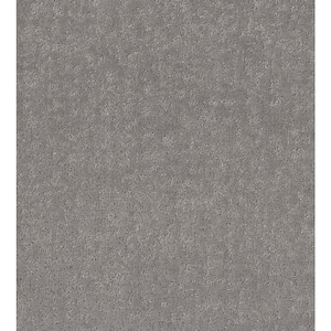 Love Story - Color Cape Grey 39 oz. SD Polyester Pattern Gray Installed Carpet