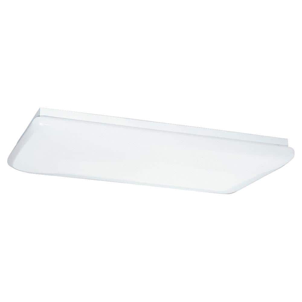 4-Light White Fluorescent Ceiling Fixture