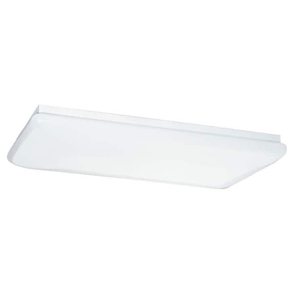 Generation Lighting 4-Light White Fluorescent Ceiling Fixture