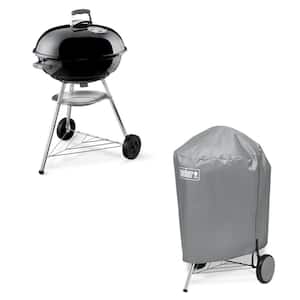 Jumbo Joe Premium 22 in. Charcoal Grill in Black with Grill Cover
