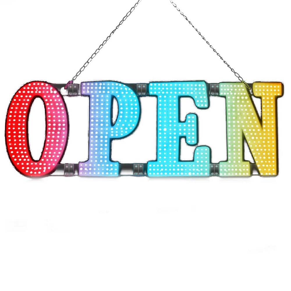 Afoxsos 1-Pack LED Open Closed Sign with Remote APP Control, Timer ...