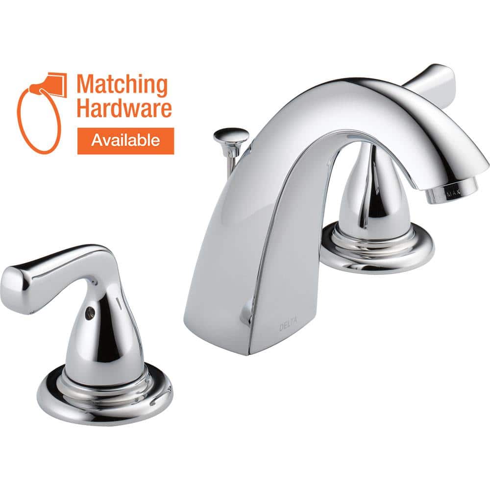 Delta Foundations 8 in. Widespread 2Handle Bathroom Faucet in Chrome