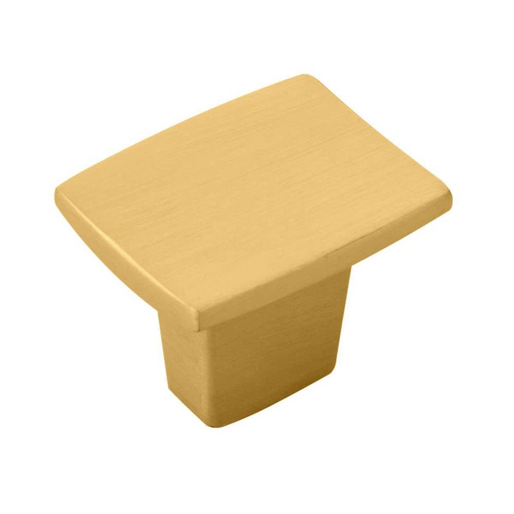 Channel Collection Knob 1.25 in. x 1 in. (32mm x 25mm) Brushed Golden Brass Rectangle Cabinet Knob price history on PriceWatchPro