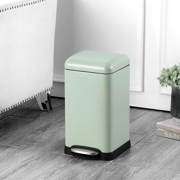Betty Retro Mini 3.2-Gal. Step-Open Trash Can, Pistachio Gelato