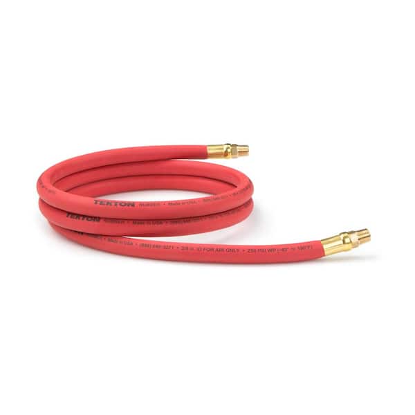 TEKTON 6 ft. x 3/8 in. I.D Rubber Lead-In Air Hose (250 PSI)