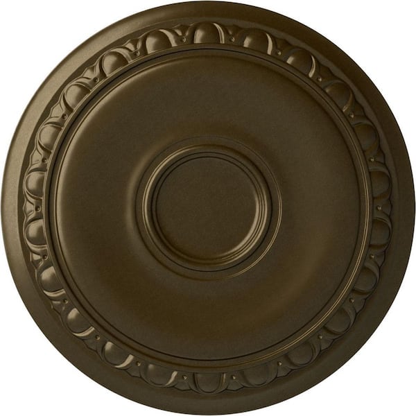 Ekena Millwork 24-1/4" x 1-1/2" Capupto Urethane Ceiling Medallion (Fits Canopies upto 6"), Brass