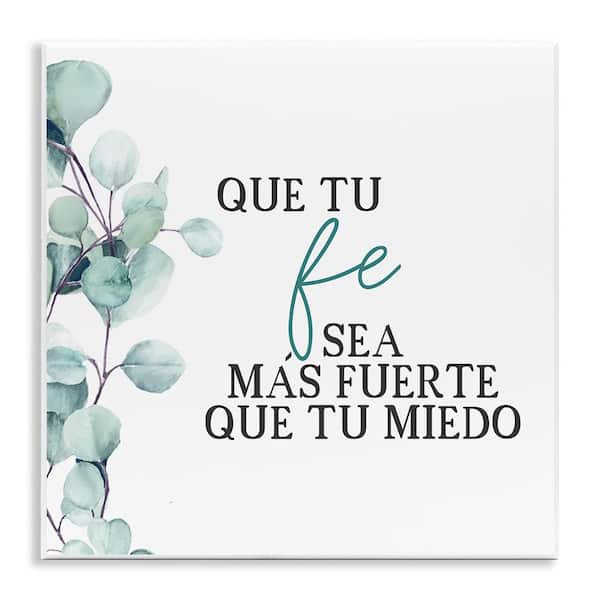 Stupell Industries Faith is Strong by Kim Allen Unframed Wall Plaque Religious Graphic Art Print 12 in. x 12 in.