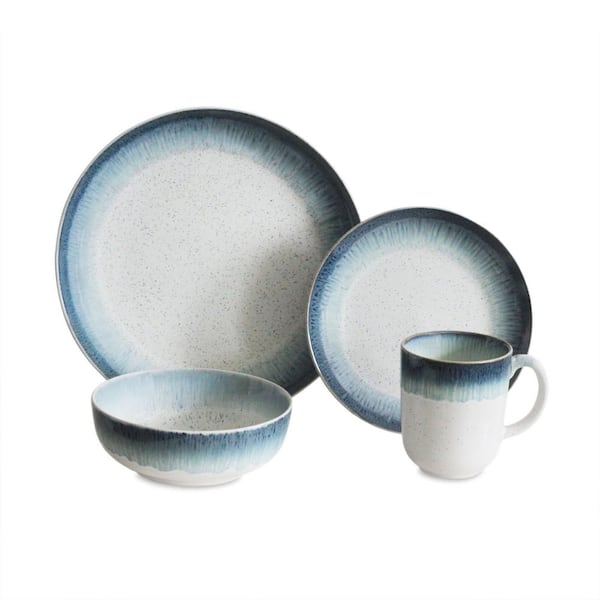 BAUM Marina 16-Piece Blue Dinnerware Set MAR16B - The Home Depot