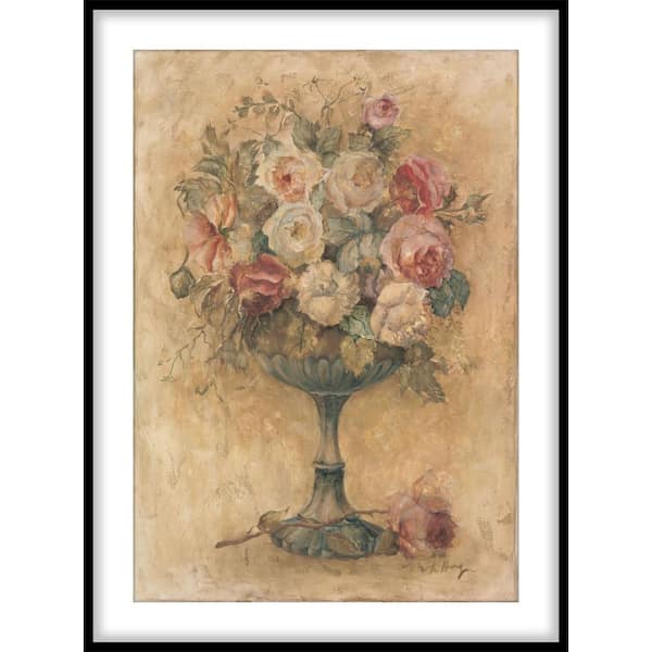 PTM Images 9.75 in. x 11.75 in. "Urn of Roses I"Framed Wall Art