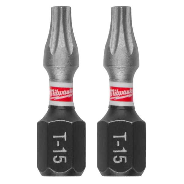 Milwaukee SHOCKWAVE Impact Duty 1 in. T15 Torx Alloy Steel Insert