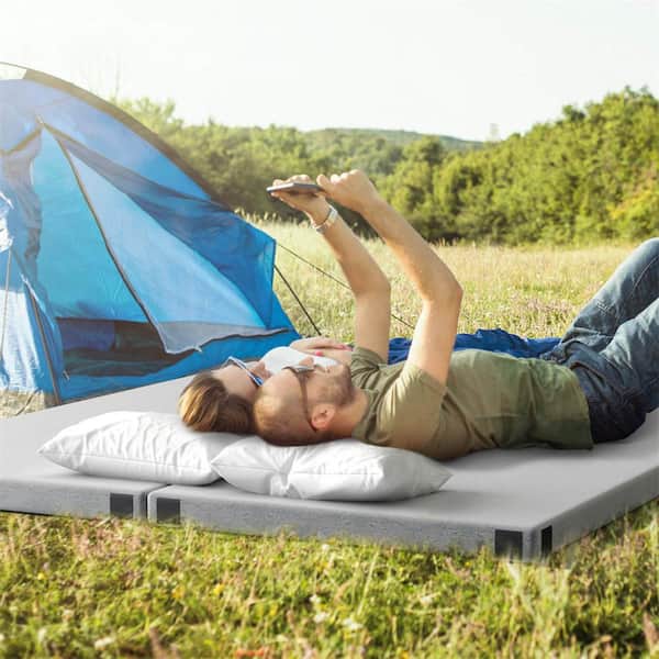 Costway Twin Size Single Memory Foam Camping Mattress with Costway Twin Size Single Memory Foam Camping Mattress with