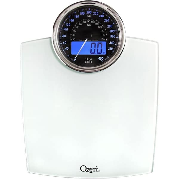 Ozeri Rev 400 lbs. Digital Bathroom Scale with Electro-Mechanical Weight Dial and 50 g Sensor Technology