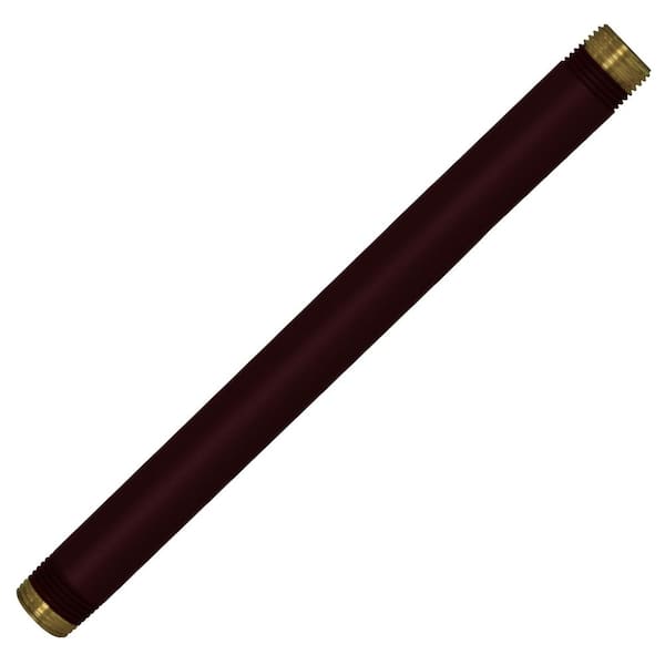 1/2 in. x 1 ft. Brass IPS Pipe Nipple, Oil Rubbed Bronze