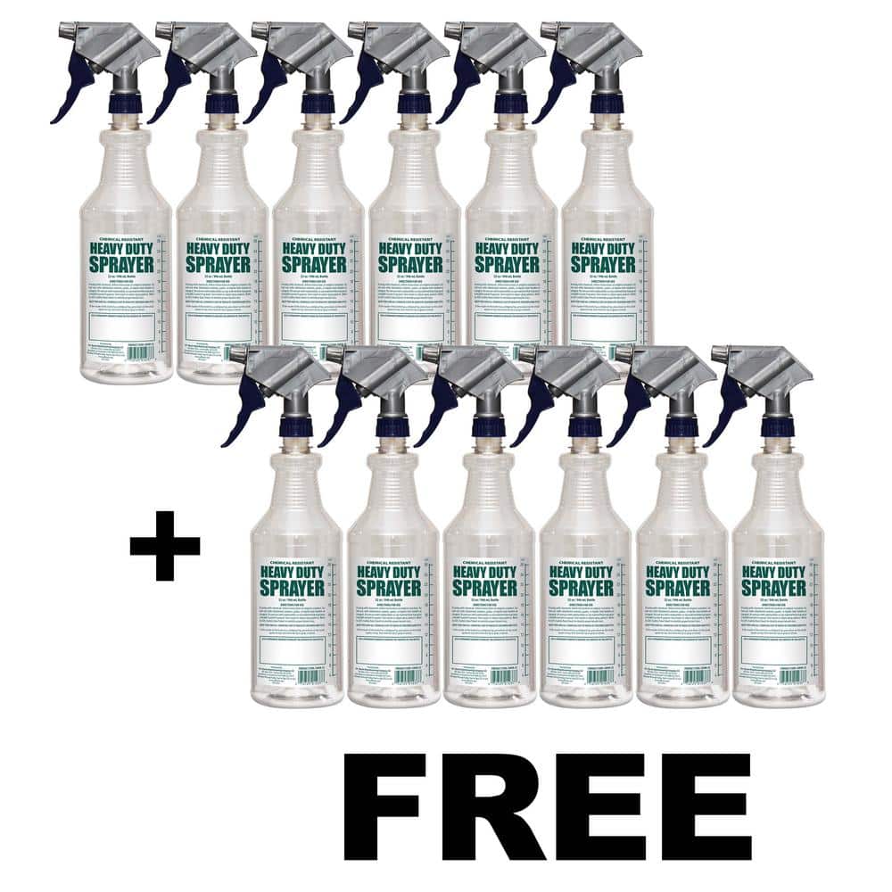 3 Heavy Duty Industrial Chemical Resistant Spray Sprayer bottles 32oz