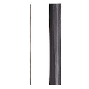 Satin Black 3.1.1 Round Hammered Plain Solid Iron Baluster for Staircase Remodel