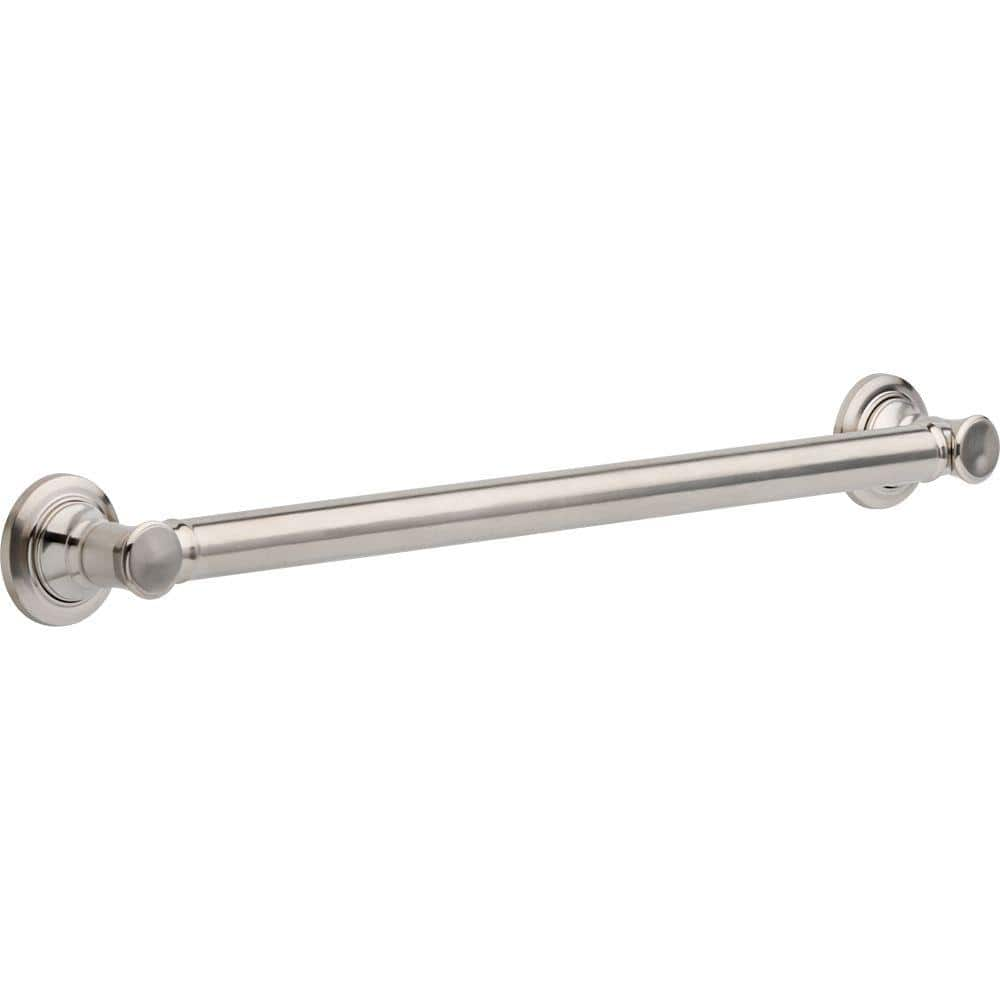 Delta Traditional 24 in. x 1-1/4 in. Concealed Screw ADA Compliant Bathroom Shower Grab Bar in Brilliance Stainless Steel