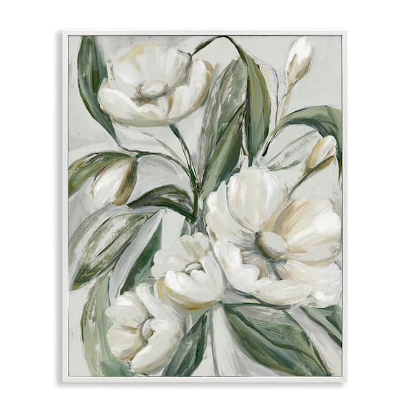 Stupell Industries Bountiful Apple Blossoms by Hannah Dawson White Framed Nature Giclee Art Print 14 in. x 11 in.