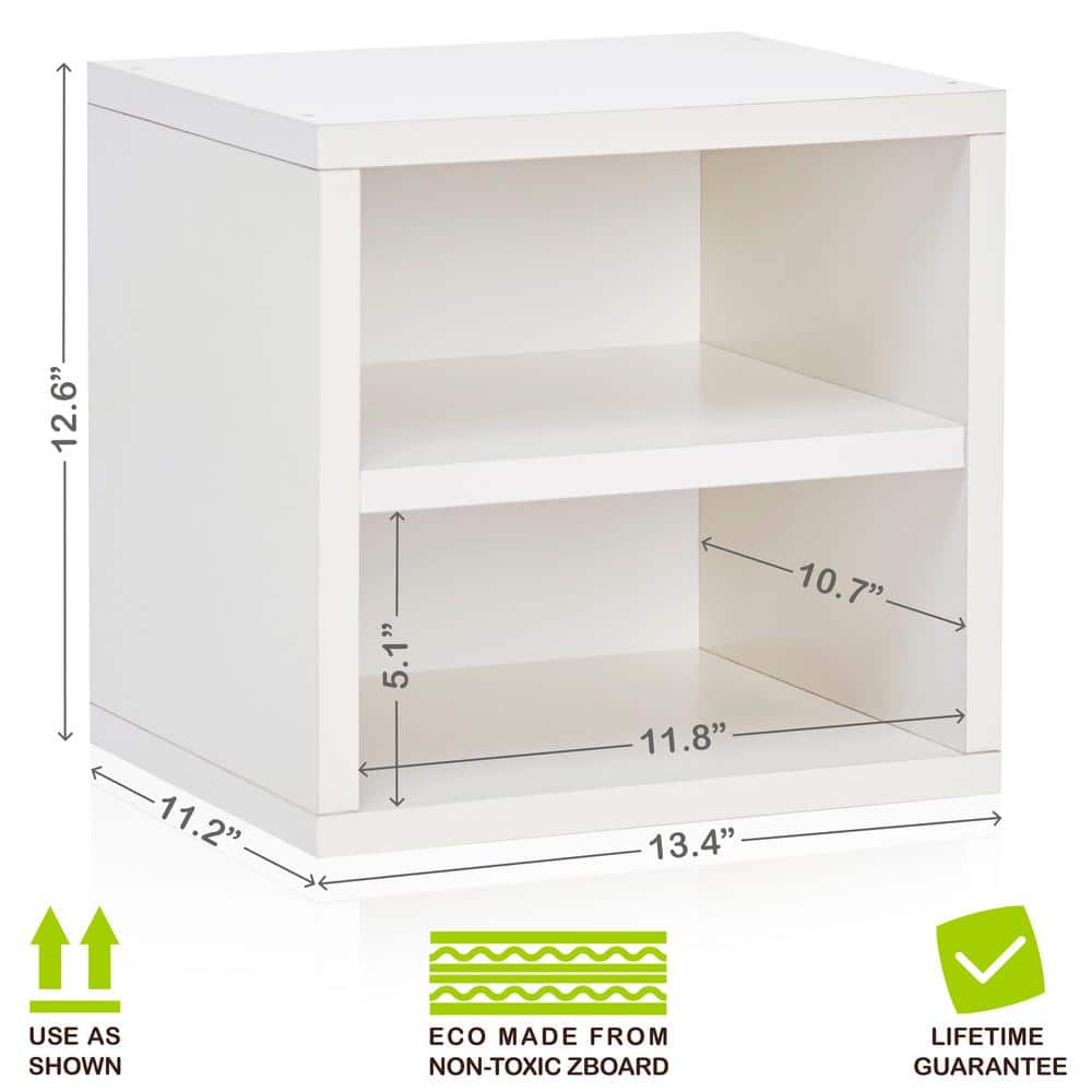 Eco-Friendly Modular White zBoard Stackable Storage Cube