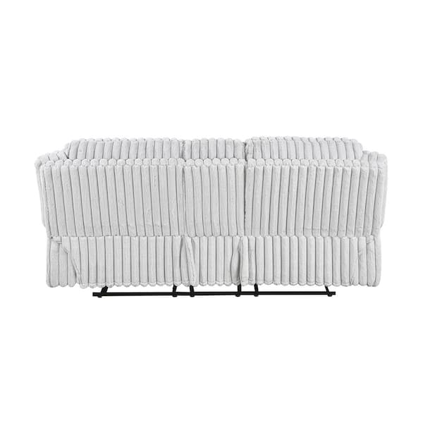 Lazzara Dyersburg 85 in. W Gray Corduroy 2-Seater Manual