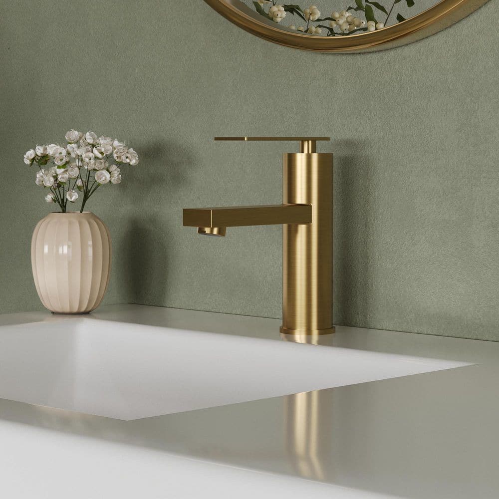7 in. Height Single Handle Single Hole Bathroom Faucet 1.2 GPM Spot Resistant in Brushed Gold price history on PriceWatchPro