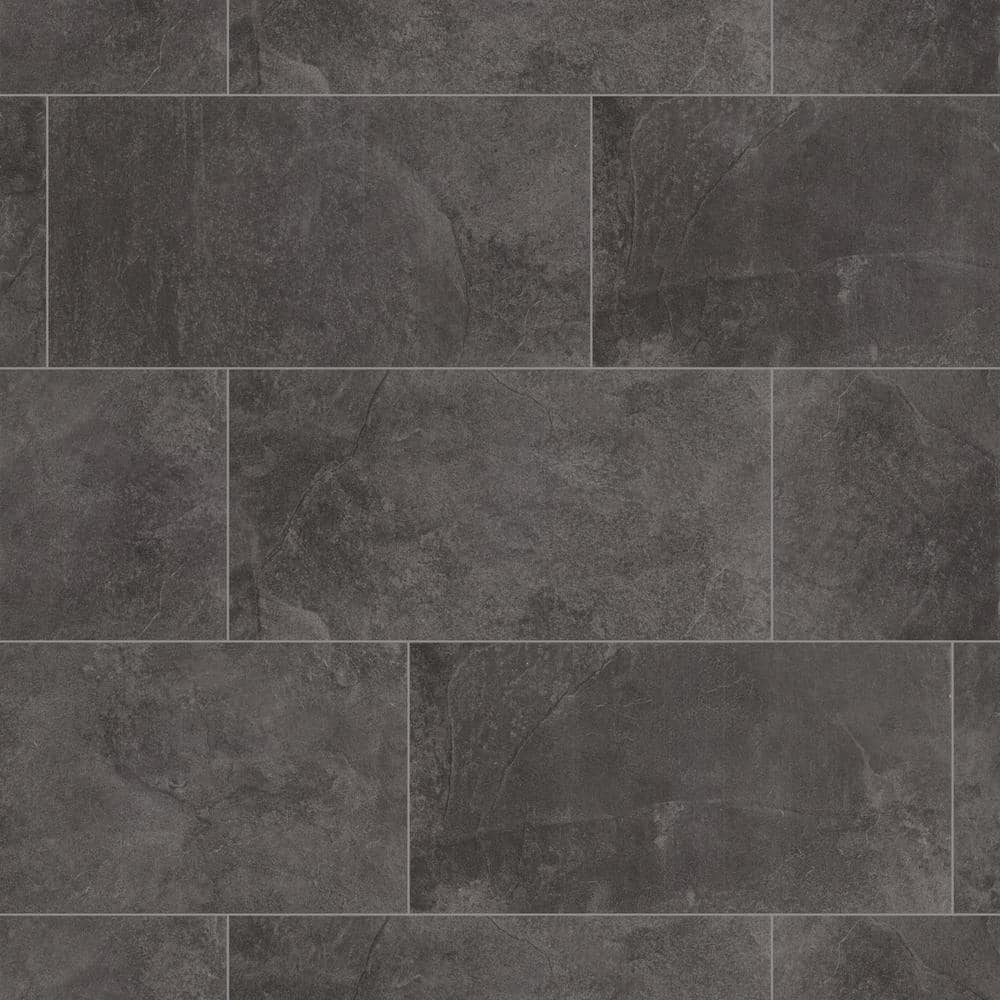 dark gray ceramic tile floor