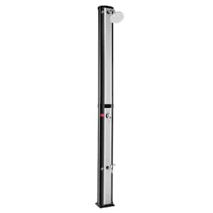 7.2 ft. 9.3 Gal. Solar Heated Shower with Adjustable Head and Foot Tap Spigot in Grey