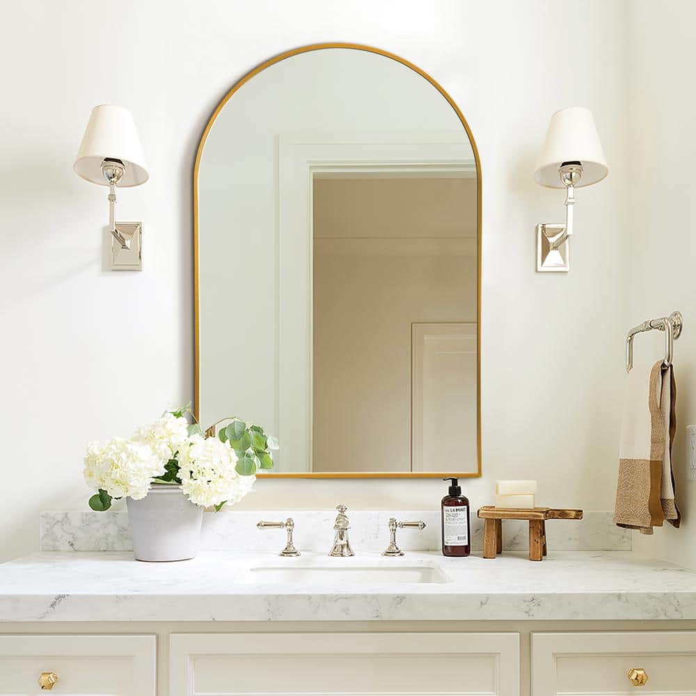 Dovelina 24 in. W x 35.8 in. H Arched Framed Wall Bathroom Vanity