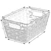Vintiquewise Black Plastic Wicker Shelf Basket Organizer QI003679