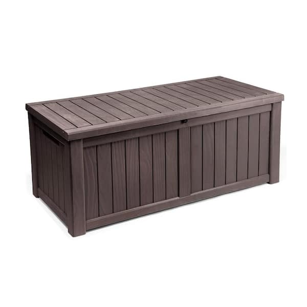 Unbranded 120 Gal. Brown Resin Deck Box