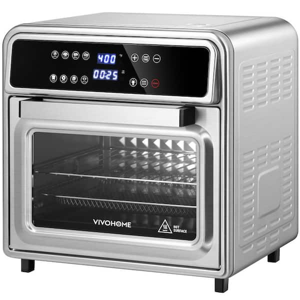 1800-Watt 21 Qt. 8-in-1 Stainless Steel Air Fryer Toaster Oven with Rotisserie and Dehydrator