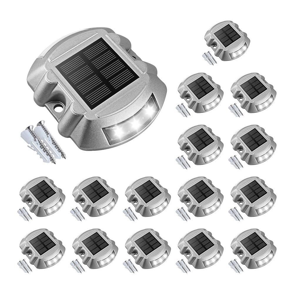 Solar Deck Lights White LED IP67 Waterproof Outdoor Step Lights for Driveway Sidewalk Garden Pathway Yard (16-Pack) price history on PriceWatchPro
