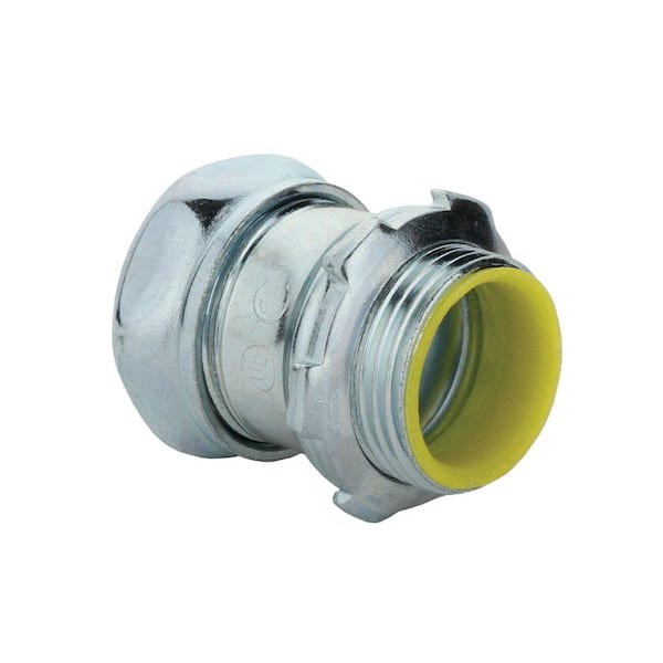Commercial Electric 1/2 in. Electrical Metallic Tubing (EMT) Compression Connector with Insulated Throat (25-Pack)