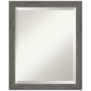 Regis Barnwood 18.62 in. x 22.62 in. Rustic Rectangle Framed Grey Narrow Bathroom Vanity Wall Mirror