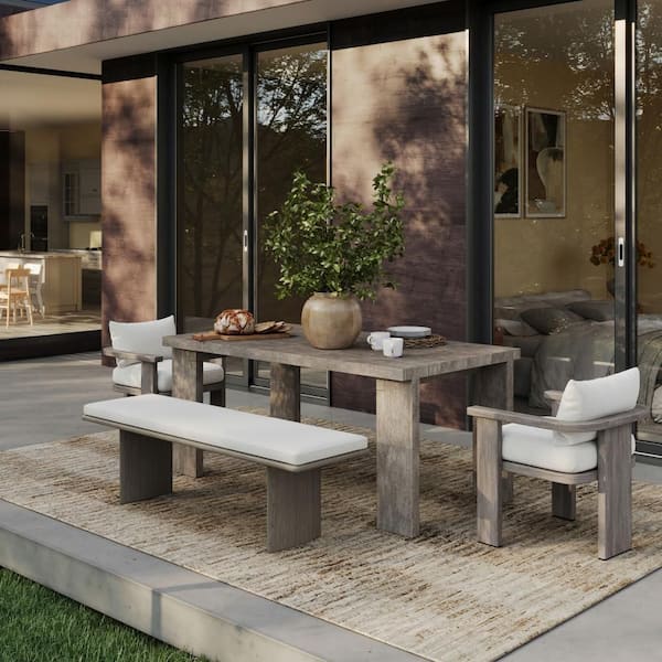 Treviah Modern Woven Abstract Washable Brown 7 ft. x 9 ft. Outdoor Area Rug