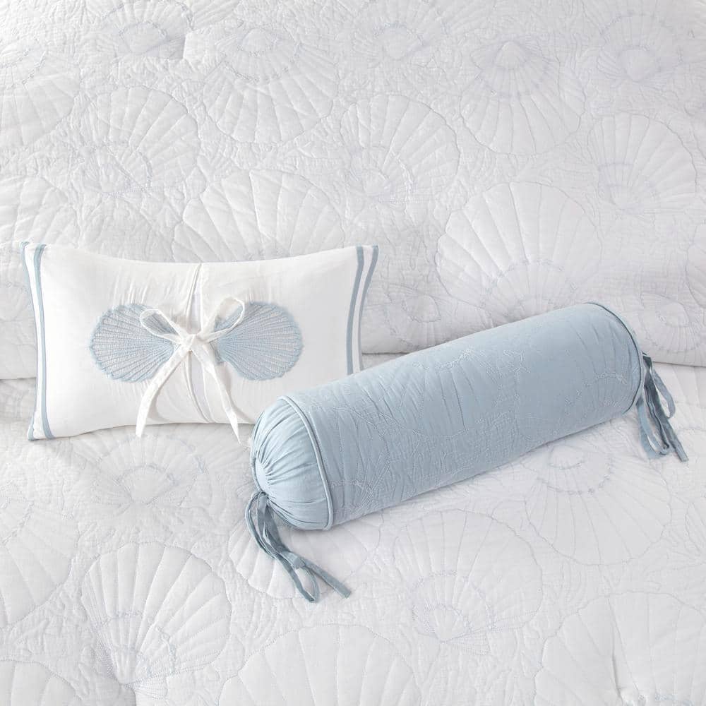 Crystal Beach Embroidered Oblong Pillow