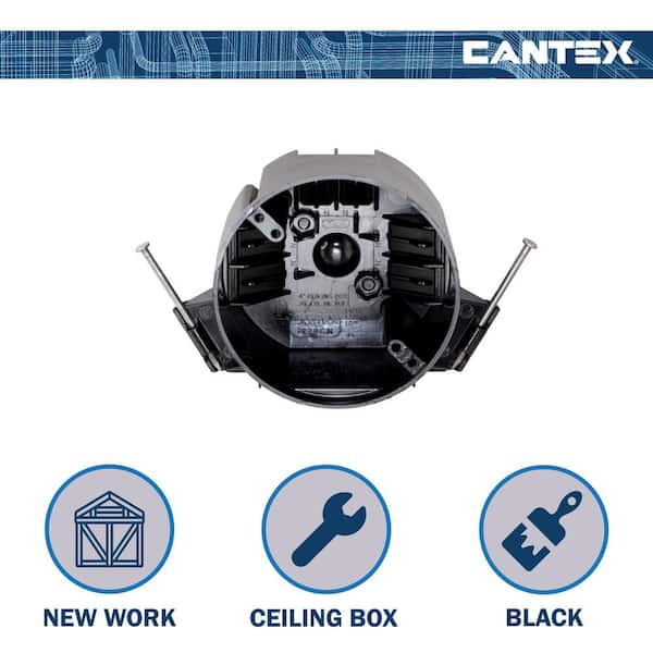 Cantex New Work 20 cu. in. Nail-on Round Electrical Ceiling