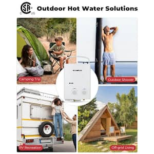 1.32 GPM 34,000 BTU Outdoor Portable Propane Tankless Water Heater Set