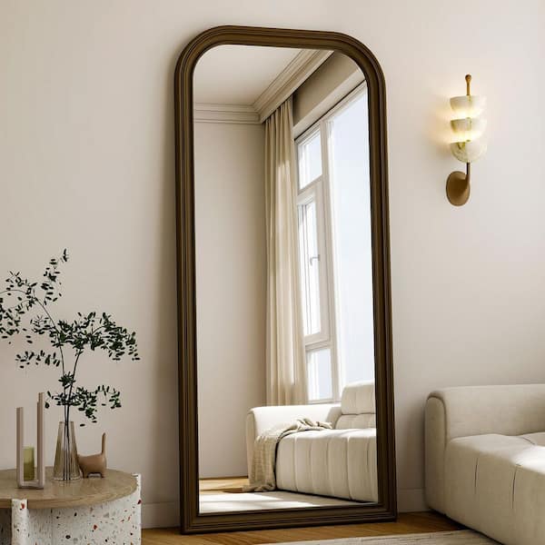Antique Bronze 28 in. W x 69 in. H Rectangular PU Frame Full Length Mirror Floor Mirror