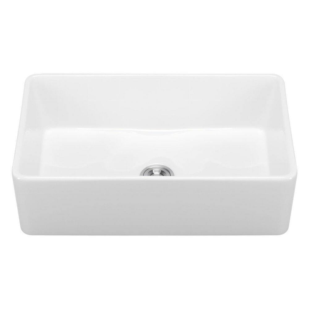 16 Gauge White Fireclay 33.5 in. x 20 in. Undermount Bar Sink Kitchen Sink with Drain price history on PriceWatchPro