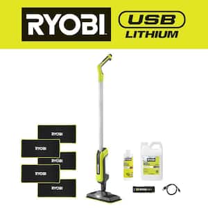 USB Lithium Cordless Agitating Spray Mop Kit w/ 2Ah Battery, Charging Cable, Accessories, Cleaning Formula, & Mop Heads